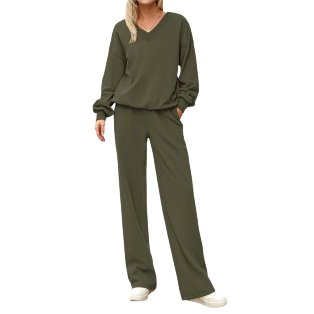 #1354 Winoll Olive Green Women's Jumpsuit